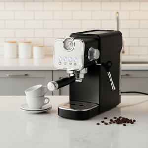 Máquina <span class=keywords><strong>de</strong></span> Café Espresso Italiana Semiautomática <span class=keywords><strong>con</strong></span> Panel Táctil Premium, Botones Mecánicos Duraderos, para Reventa - Product Image 5