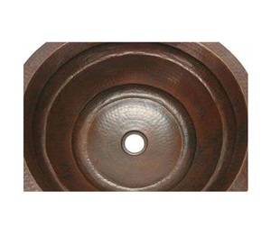 อ่างล้างมือในบาร์ทองแดงสีดำด้านสุดหรู24 "เคาน์เตอร์สองชั้นผู้ผลิตที่กำหนดเองสำหรับการซัก - Product Image 3