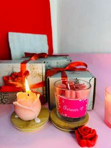 Vela Decorativa en Forma de Corazón y Flor de Fresa para el Día de San Valentín, Vela de Cera al Mejor Precio - Product Image 3