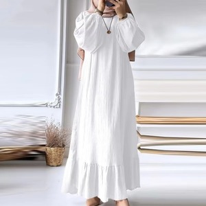 Abaya manches longues à volants à la mode pour printemps et automne pour femmes musulmanes, à vendre, nouveauté - Product Image 1