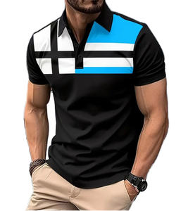 Venta al por mayor de polos en blanco logotipo personalizado impreso patrón camisetas lisas de talla grande camisetas polo unisex personalizadas - Product Image 1