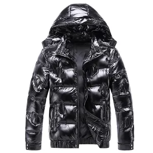 Shiny Black Puffer Jacket Mans, SAVE 50% 2022 last sale top quality bubble jacket black color and shiny surface