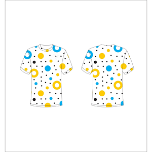 เสื้อยืดผู้ชายสีขาวลายจุด แขนสั้น คอกลม ทรงปกติ สวมใส่สบาย ผลิตโดย Trackstar OEM แบรนด์ส่วนตัว รุ่น TSI-G05-P0630 - Product Image 1