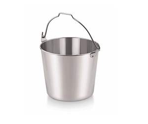 Cubo de Acero Inoxidable de Forma Delgada con Acabado Cromado Pulido, Asa Desmontable, Diseño a Rayas, Ecológico, para Uso Doméstico - Product Image 2