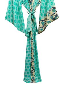 Luxury High demanded Bathrobe <b>Silk</b> Sari <b>Kimono</b> Vintage Sari Robe Soft Beach Party Gown Indian Handmade <b>Silk</b> <b>Kimono</b> for sale - Product Image 3