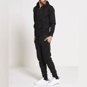 Conjunto Deportivo Clásico de Invierno para Hombre con Chaqueta con Capucha y Cremallera y Pantalones Jogger, 100% Algodón, Grueso, Cómodo, Informal, para Uso Diario - Product Image 2