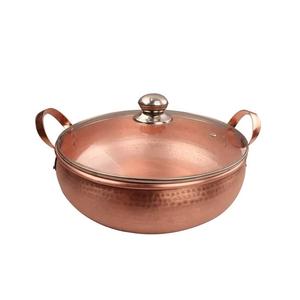 Pot de service en cuivre pur de taille personnalisée avec un design en relief pour la cuisine à domicile, pot de service, plat, design personnalisé pour la maison - Product Image 2