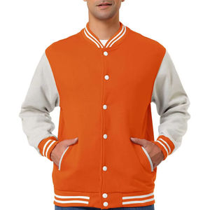 Veste en cuir matelassée de baseball d'hiver pour homme avec logo personnalisé, taille XL, toile écologique, respirante, rembourrage en coton de haute qualité - Product Image 6