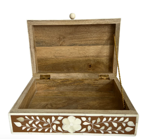 Une Incrustation Coffrets Cadeaux En Bois Nacre Résine Décoration MDF Conseil Poli Technique FWE pour La Maison Wending Box - Product Image 4