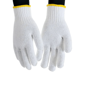 ถุงมือผ้าฝ้ายไนลอนป้องกันไฟฟ้าสถิตย์10เกจถุงมือทำงานไร้รอยต่อป้องกันความร้อน - Product Image 4