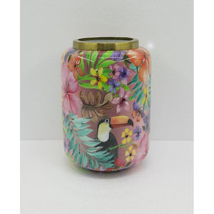 Fancy Design <b>Metal</b> Flower Vase Decal Enamel Finished for <b>Bed</b> Room Home Tabletop Decor Handmade Customized Flower Vase - Product Image 6