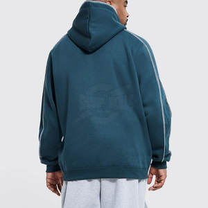 Sudaderas con capucha en relieve para hombre de alta calidad, ropa de invierno transpirable de secado rápido, Impresión de logotipo personalizado, patrón sólido, técnica teñida lisa - Product Image 3