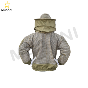 Veste d'abeille trois couches de couleur marron avec voile rond - Product Image 4