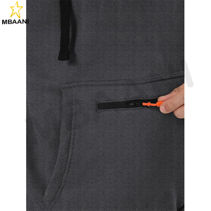 เสื้อฮู้ดผู้ชายผ้าฟลีซสำหรับออกกำลังกาย แขนยาว ซิป ¼  แบบสวม มีกระเป๋า - Product Image 6