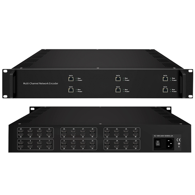 48-Channel HD H264 H265 Multi-Channel Video Network Encoder for IPTV Compatible Radio & TV Broadcasting Equipment