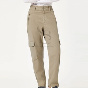 Pantalones de chándal Cargo básicos para mujer más exigentes con bolsillos laterales, pantalones Cargo informales de algodón de talla grande para mujer - Product Image 5