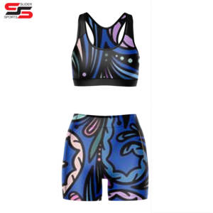 Vêtements de sport minces femmes soutien-gorge ensemble court vêtements de sport entraînement Gym Fitness ensembles Yoga vêtements ensemble vêtements de sport pour femme - Product Image 3