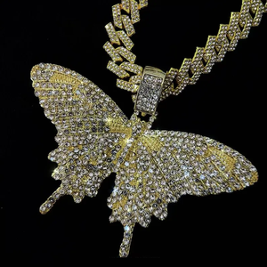 Colgante de oro de Ley 925 de lujo totalmente VVS Icedown Moissanite diamante estilo Hip Hop fiesta D color colgantes finos encantos - Product Image 3