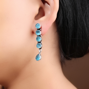 ต่างหูเงินออกซิไดซ์ สไตล์วินเทจ โบโฮ ของขวัญสำหรับเธอ - Product Image 1