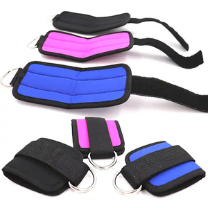 Good Quality Custom Logo Neoprene Ankle Straps with D-Ring Gym Workout <b>Fitn</b> Accories Adjustable for Sports Protection OEM - Product Image 5