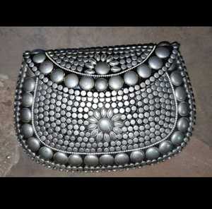 Bolso de noche de mosaico decorativo con correa de cadena para eventos nocturnos Monedero de mosaico redondo hecho a mano para uso tradicional y moderno - Product Image 5