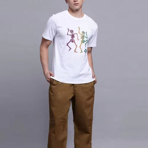 Camiseta de gran tamaño de algodón 100% de alta calidad, Camiseta deportiva Unisex con cuello redondo y diseño personalizado para hombre y mujer - Product Image 5