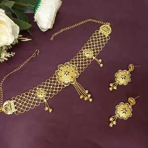 Fabricante Indio Mayorista de Joyería Étnico Chapado en Oro Floral Nupcial Collar Borla Pendientes Colgantes Conjunto de Joyería Para Mujer - Product Image 3