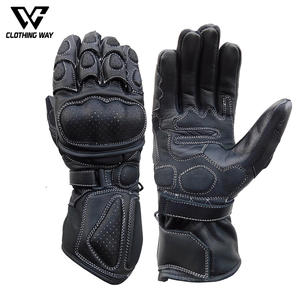 Gants de moto en cuir, chauds, rembourrés, isolés, respirants, compatibles avec les écrans tactiles, personnalisables, vente en gros - Product Image 2