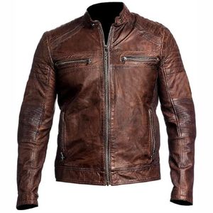 Venta al por mayor chaquetas de cuero personalizadas para los hombres americanos de talla grande abrigo de cuero verdadero chaqueta de cuero real - Product Image 3