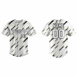 Uniforme de baseball personnalisé, imprimé, respirant, col en V, manches courtes, jersey pour hommes avec impression numérique, vêtements de sport de haute qualité - Product Image 1