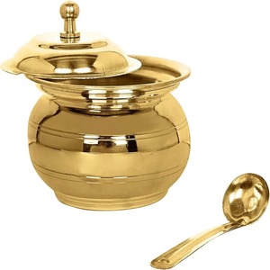 Pot en métal moderne et écologique de 400 ml avec couvercle de cuillère en relief pour cornichons ou panier de rangement polyvalent pour usage domestique - Product Image 5