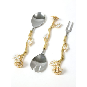 Juego de cubiertos chapados en plata y acero inoxidable con diseño de mango elegante de alta calidad al por mayor, juego de cubiertos dorados con mango de jardín para restaurantes - Product Image 1