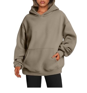 Logo personnalisé Tendance Nouveautés Mode Lounge Wear Hiver Automne Décontracté Solide Noir Pull complet Crop Top Hoodies pour Femmes - Product Image 1