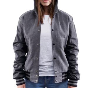 Chaqueta Varsity larga con capucha para mujer de calidad superior chaqueta Varsity Lettermen de béisbol deportiva informal de invierno hecha por Isha Industry - Product Image 3