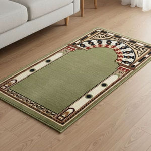 Tapis de prière en soie de luxe, léger, portable, pliable, facile à transporter, doux, en peluche, confortable pour la prière quotidienne - Product Image 1