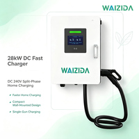 Stasiun Pengisian Daya Kendaraan Listrik (EV) Komersial 28kW DC Fast Charger 240V Split Phase CCS1 NACS OCPP untuk Amerika Utara