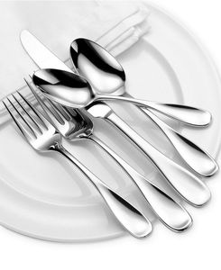 Juego de cubiertos de acero inoxidable de primera calidad con mangos pulidos, perfecto para cenas elegantes, reuniones familiares y celebraciones. - Product Image 1