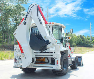 รถตักล้อยางแบบมีหลังขุด 4x4 รุ่นใหม่ ได้รับการรับรองมาตรฐาน CE พร้อมหัวตักและหัวขุดดิน รถแทรกเตอร์ขนาดกะทัดรัด เครื่องยนต์ดีเซล - Product Image 1