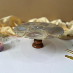 แม่พิมพ์เค้กเรซินอีพ็อกซี่สำหรับห้องครัวห้องนอนที่วางเค้กทำด้วยมือพร้อมขอบทอง - Product Image 3