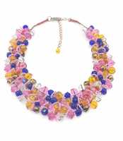 Collier ras du cou perlé artisanal unique pour femme, plaqué or, ethnique, multicolore, design émotionnel, bijoux de mode pour mariage et anniversaire