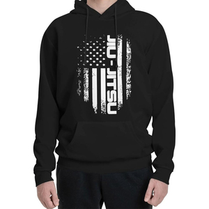 เสื้อฮู้ดดี้ผู้ชายสไตล์วินเทจ ล้างสีแบบแอซิด แขนยาว ทรงหลวม แฟชั่นลายปะติด ปิดด้วยผ้าเรียบ - Product Image 1