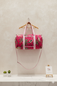 Bolsa de Viaje de Lona con Estampado de Aves, Gran Capacidad, Cierre de Cremallera, Alta Calidad, Ecológica, Estilo Deportivo Casual de Lujo - Product Image 3