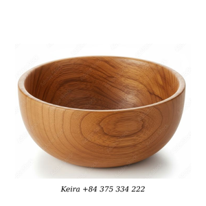 Tazón de Madera de Acacia para Servir Ensaladas, Frutas y Arroz, Decoración para Mesa de Comedor de Cocina, de Vietnam - Product Image 3
