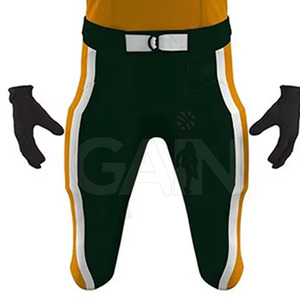 Uniformes de football américain à manches courtes respirants à prix avantageux pour hommes, personnalisables, tissu 100% polyester 300g, nom d'équipe personnalisé - Product Image 5