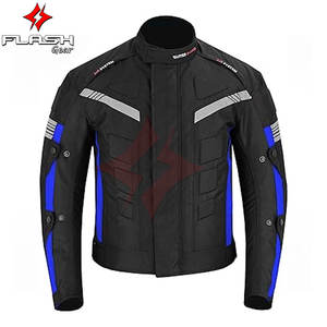 Chaqueta de Motocicleta Unisex Impermeable y Transpirable de Cuero/Poliéster con Protección CE para Todo Clima para Conducir, Competir y Viajar - Product Image 2