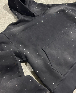 Vente en gros 420 GSM lourd plaine Logo personnalisé poids lourd en détresse surdimensionné soleil délavé Vintage acide lavage à capuche hommes - Product Image 2