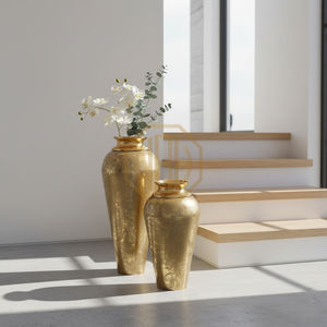 Florero de Metal Premium para Piso, Acabado de Latón con Esmalte Antiguo de Lujo, Decoración para el Hogar, Venta al por Mayor Directa de Fábrica - Product Image 6