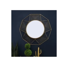 Espejo de Pared Decorativo de Diseño Elegante para Dormitorio, Espejo de Pared de Metal Dorado de Calidad Creativa, Decoración de Pared para Bodas y Decoración del Hogar - Product Image 2