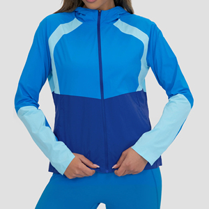 Venta al por mayor de alta calidad cortavientos holgado poliéster ropa deportiva Panel de nailon cremallera tiras chándal conjunto de las mujeres - Product Image 3