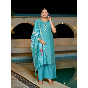 Conjunto de Kurta Palazzo Veticano de Lujo Hecho a Mano con Dupatta Digital para Oficina, Fiesta, Recepción de Boda y Eventos Tradicionales - Product Image 2